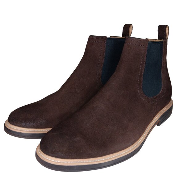 Ugg Energ Mens Baldvin Chelsea Boot in Stout Suede Leather 12 - Picture 1 of 10